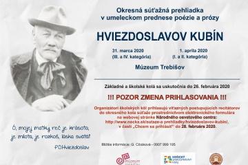 Hviezdoslavov Kubín - okresná súťažná a postupová prehliadka v prednese