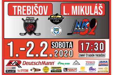 Hokejový zápas:  HK 2016 Trebišov  - HK L. Mikuláš