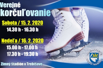Korčuľovanie pre verejnosť - 15. a 16. február 2020