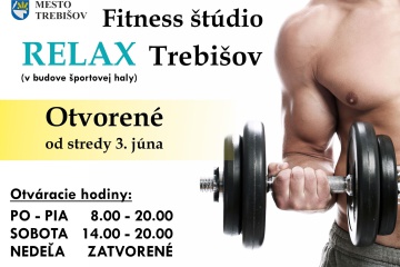 Fitness štúdio v športovej hale OTVORENÉ