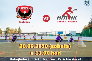 Hokejbalový zápas: HbK ADLER Trebišov vs. HmHK Bauska. Vranov