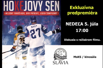 Predpremiéra slovenského filmu Hokejový sen za účasti tvorcov
