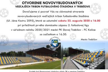 Otvorenie novovybudovaných vedľajších tribún futbalového štadióna v Trebišove