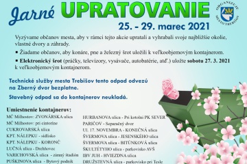 JARNÉ UPRATOVANIE 25. 3. 2021 - 29. 3. 2021