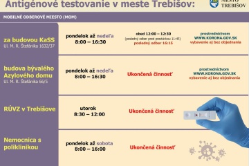 Antigénové testovanie v MOM - AKTUALIZOVANÉ