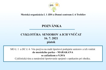 Cyklotúra pre seniorov a ich vnúčatá