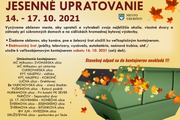 Jesenné upratovanie 14. - 17. október 2021