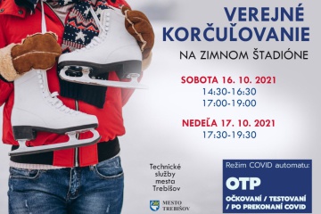 Korčuľovanie pre verejnosť - 16.  a 17. október 2021