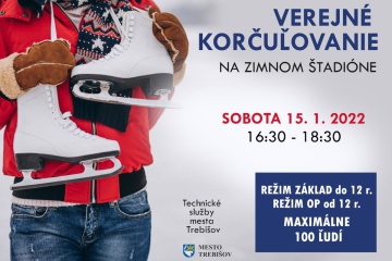 Verejné korčuľovanie spúšťame už sobotu 15.1.2022