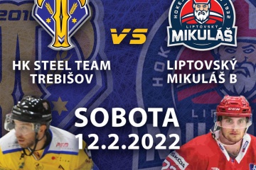 Hokejový zápas: HK STEEL TEAM Trebišov - HK LIPTOVSKÝ MIKULÁŠ