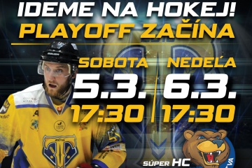 Hokej: Štvrťfinálové zápasy PLAY OFF - 5. a 6. marec 2022