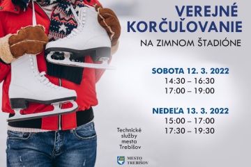 Verejné korčuľovanie 12. a 13. marca 2022