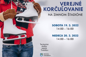 Verejné korčuľovanie 19. a 20. marca 2022