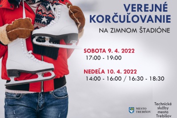 Verejné korčuľovanie 9. a 10. apríla 2022