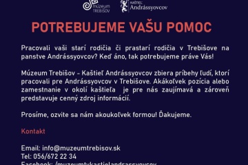 Múzeum vyzýva Trebišovčanov na pomoc