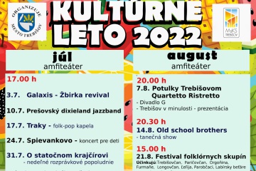 Kultúrne leto 2022 štartuje 3. júla v amfiteátri