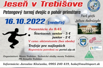 Petangový turnaj dvojíc o pohár primátora - „Jeseň v Trebišove“