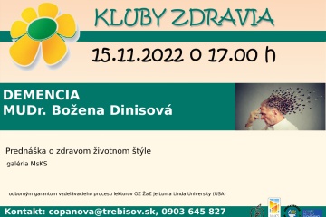 Kluby zdravia: Demencia