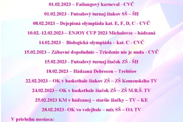 Program februárových aktivít v CVČ