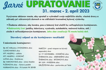 JARNÉ UPRATOVANIE 31. MAREC - 2. APRÍL