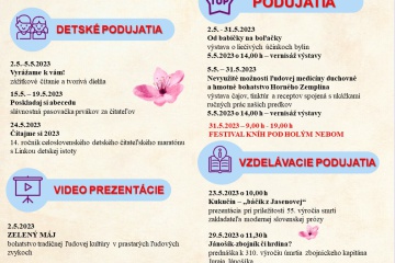 Program Zemplínskej knižnice v Trebišove na mesiac MÁJ 2023