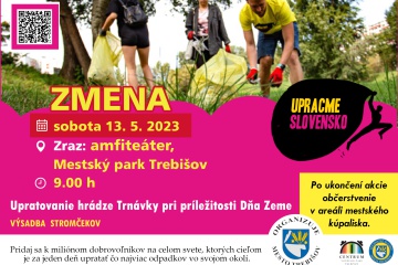 Upratovanie hrádze Trnávky