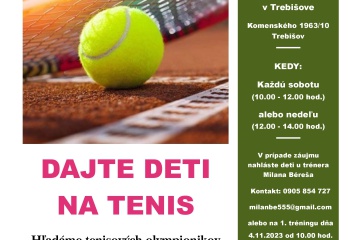 Dajte deti na tenis - nábor