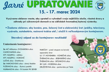 Jarné upratovanie 15. - 17.3.2024