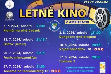Letné kino 2024 v Mestskom amfiteátri