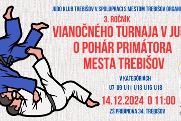 3. ročník Vianočného turnaja v Judo o pohár primátora mesta Trebišov