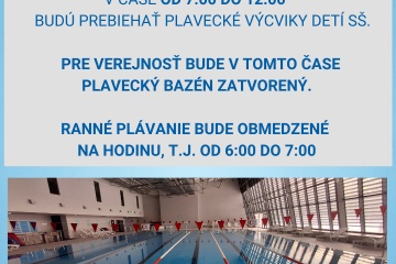 Obmedzenie vstupov na Mestskú krytú plaváreň
