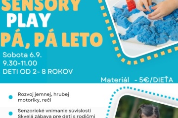 Sensory play - rozlúčka s letom