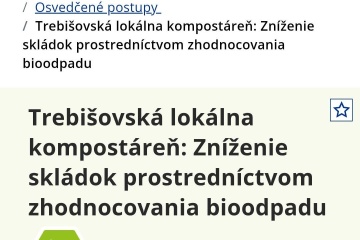 Projekt trebišovskej kompostárne sa stal príkladom dobrej praxe a získava stále väčšiu pozornosť médií