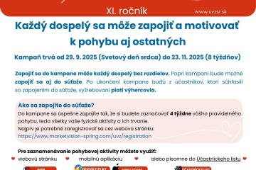 Práve prebieha kampaň Vyzvi srdce k pohybu