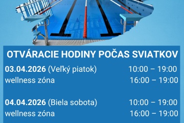 Otváracie hodiny mestskej plavárne počas sviatočného obdobia