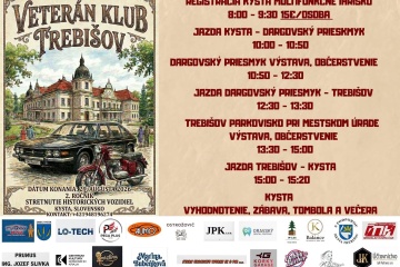 Stretnutie historických vozidiel s Veterán klub Trebišov
