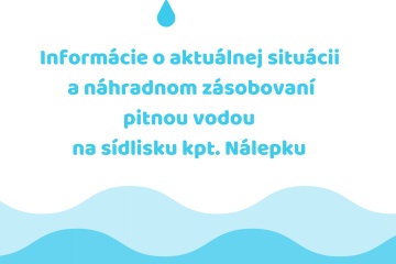 Stanovisko správcu k poruche na prípojke studenej vody na sídlisku kpt. Nálepku