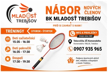 Nábor nových členov - BK Mladosť Trebišov