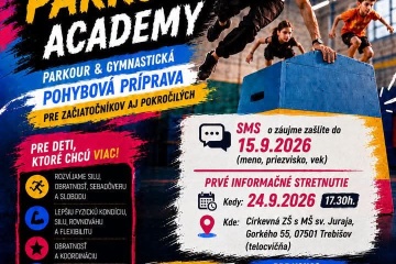 Nová jedinečná príležitosť pre deti v Trebišove - FLOW PARKOUR ACADEMY