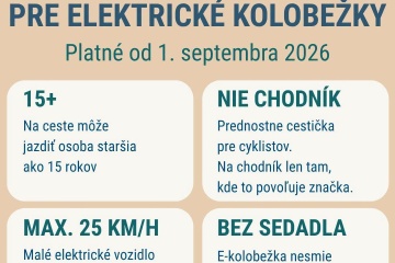 Elektrické kolobežky: Čo platí od 1. septembra 2026?