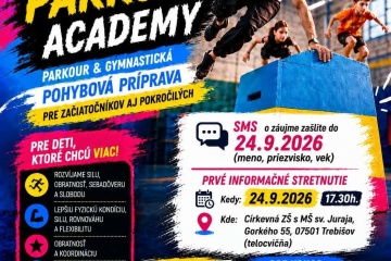 Nová jedinečná príležitosť pre deti v Trebišove - FLOW PARKOUR ACADEMY