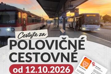 Cestujte za polovičné cestovné
