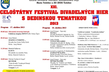 XXI. celoštátny festival divadelných hier s dedinskou tematikou 2013